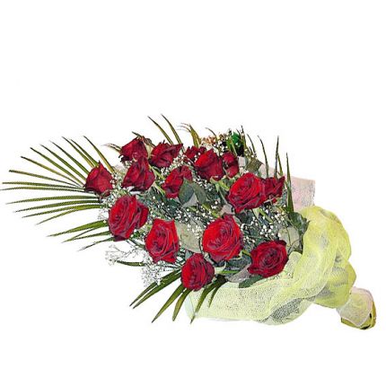 Траурный букет из алых роз купить с доставкой в по Волгограду